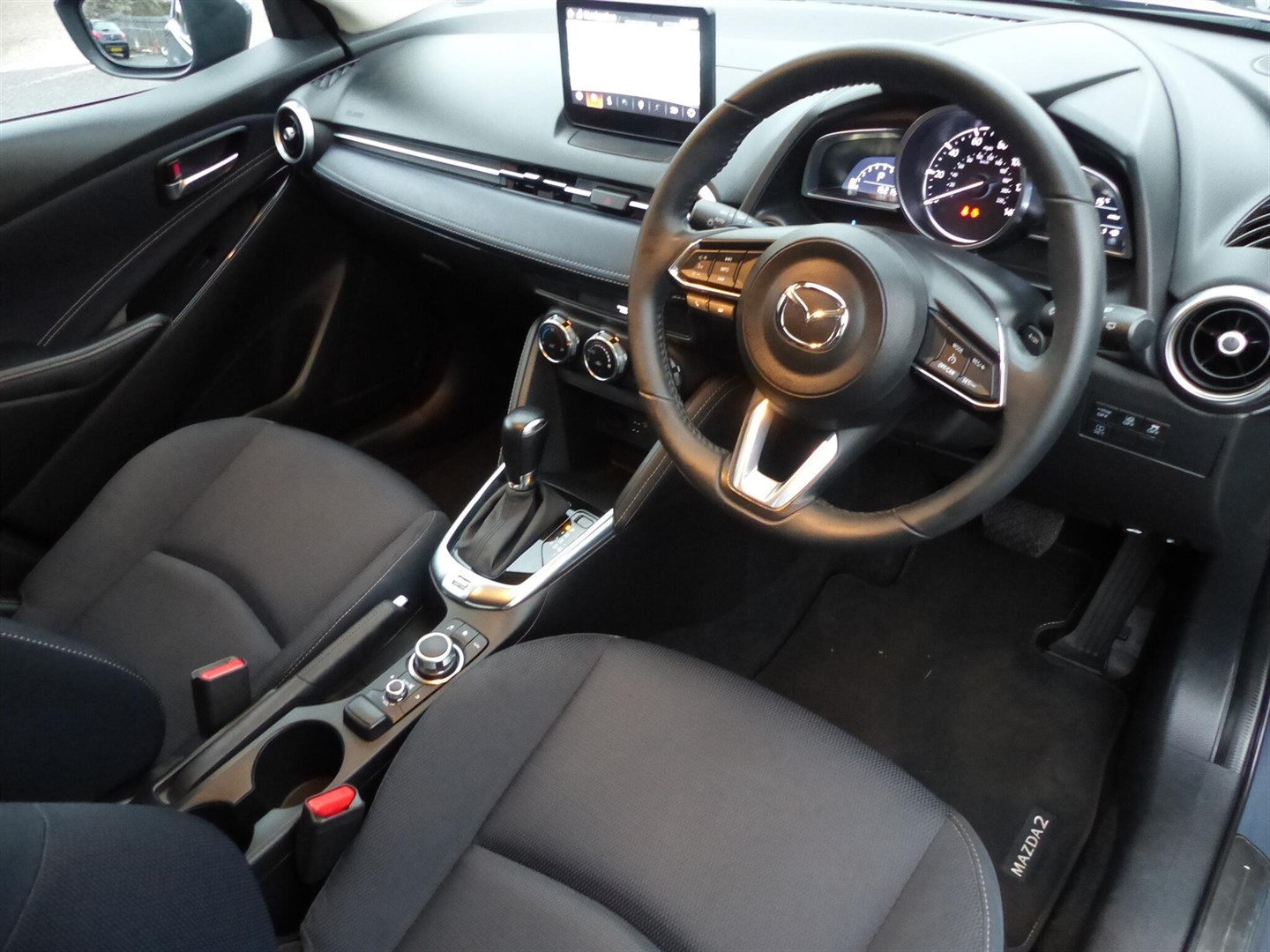 the inside on a mazda car